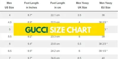 gucci shoe size chart youth